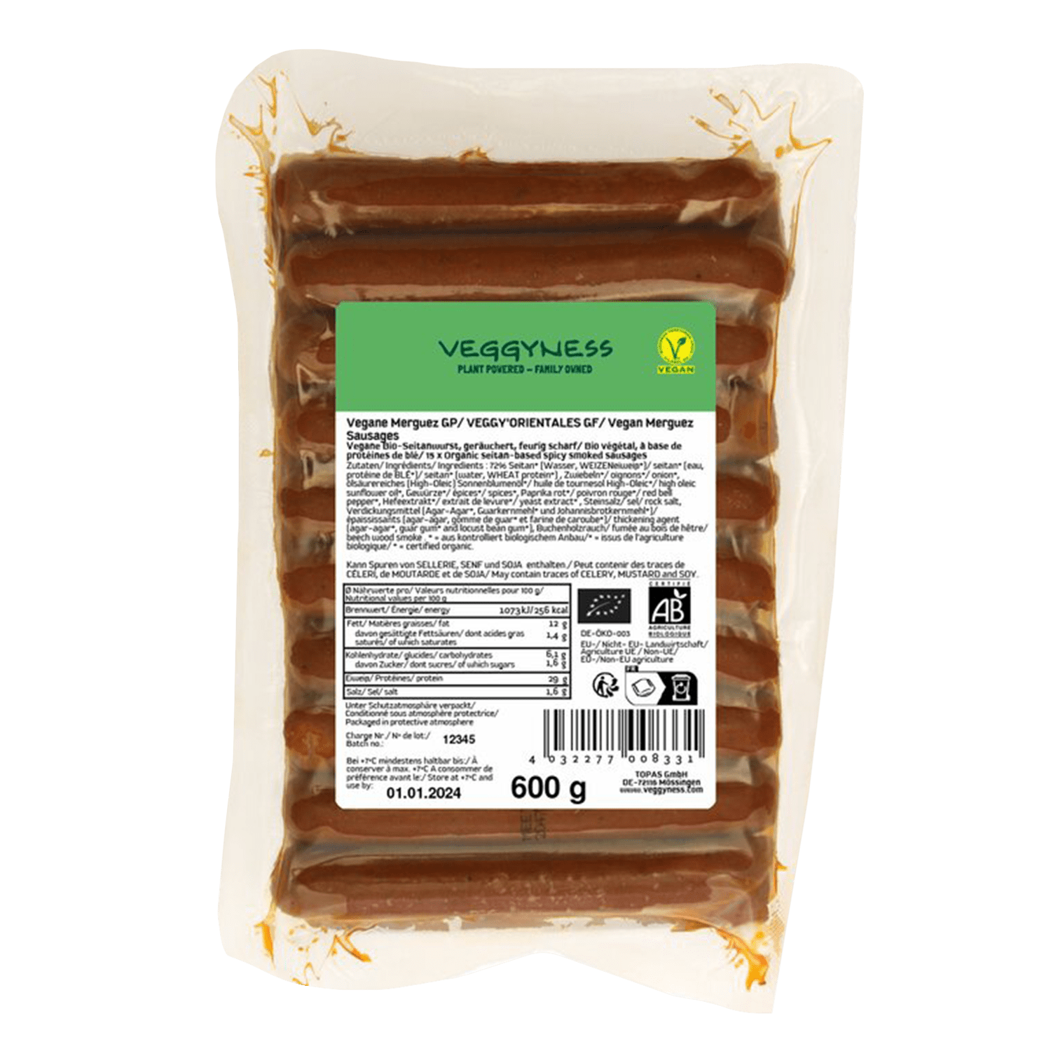 Vegane Merguez Großpackung
