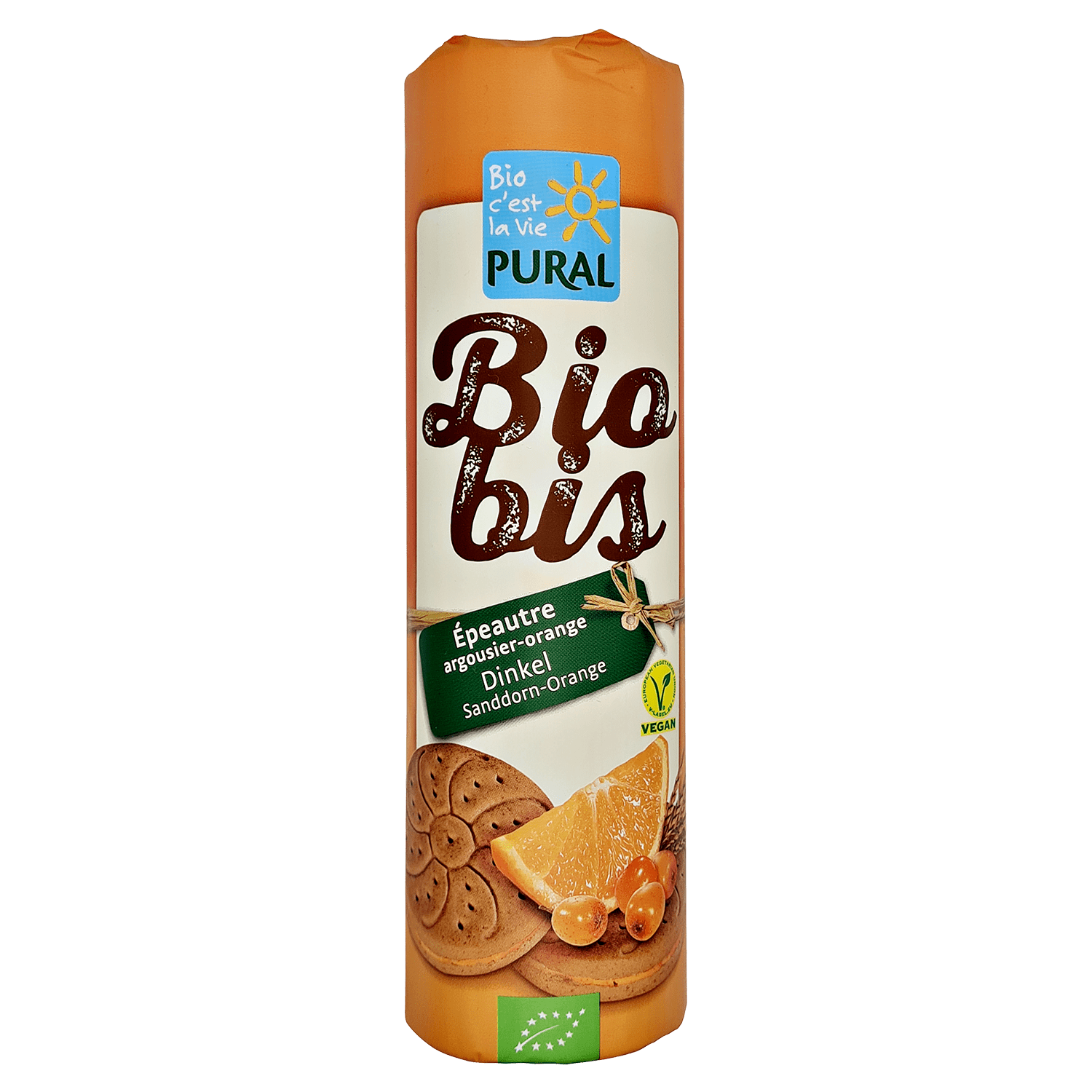 Biobis Dinkel-Doppelkekse Sanddorn-Orange