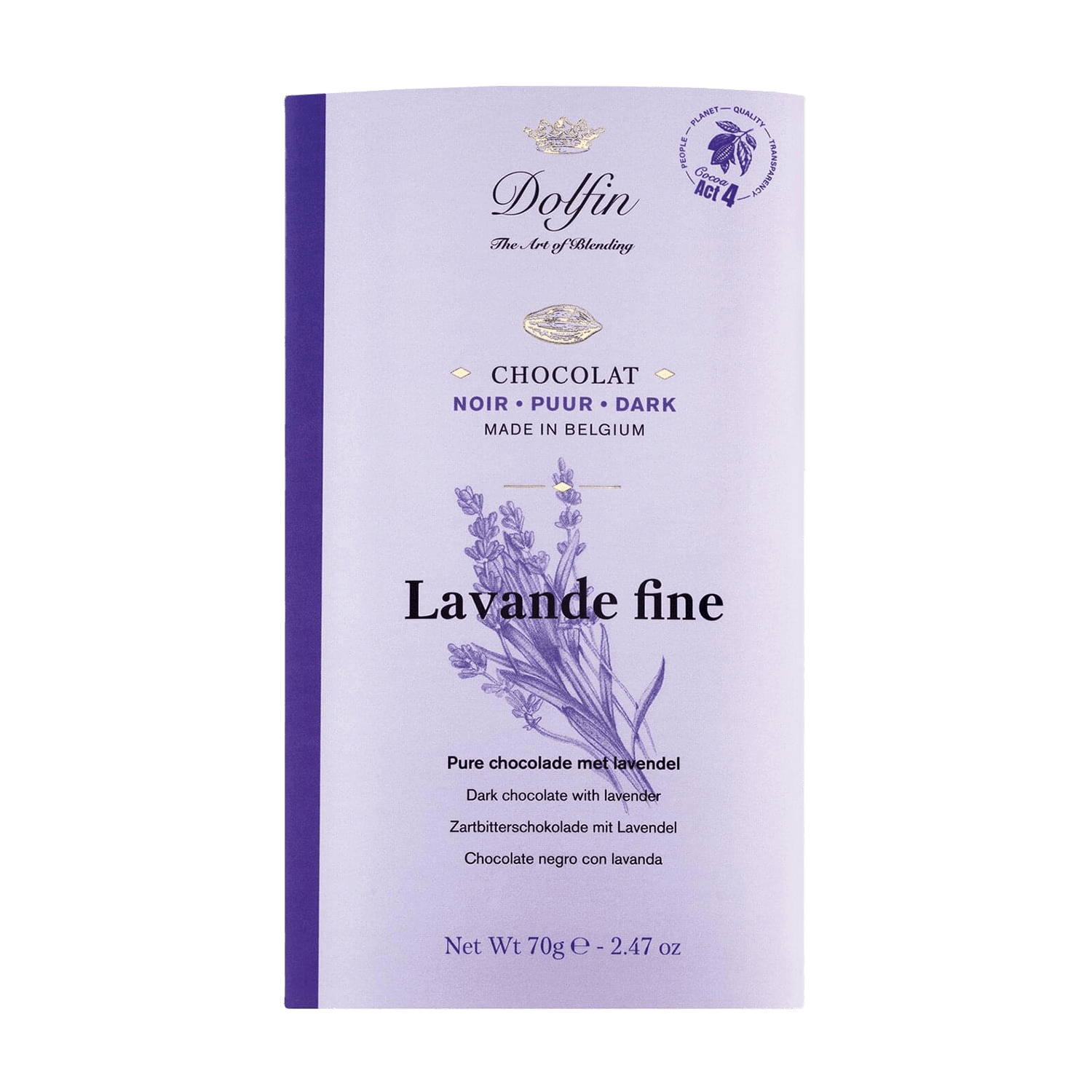 Lavande Fine Zartbitterschokolade mit Lavendel