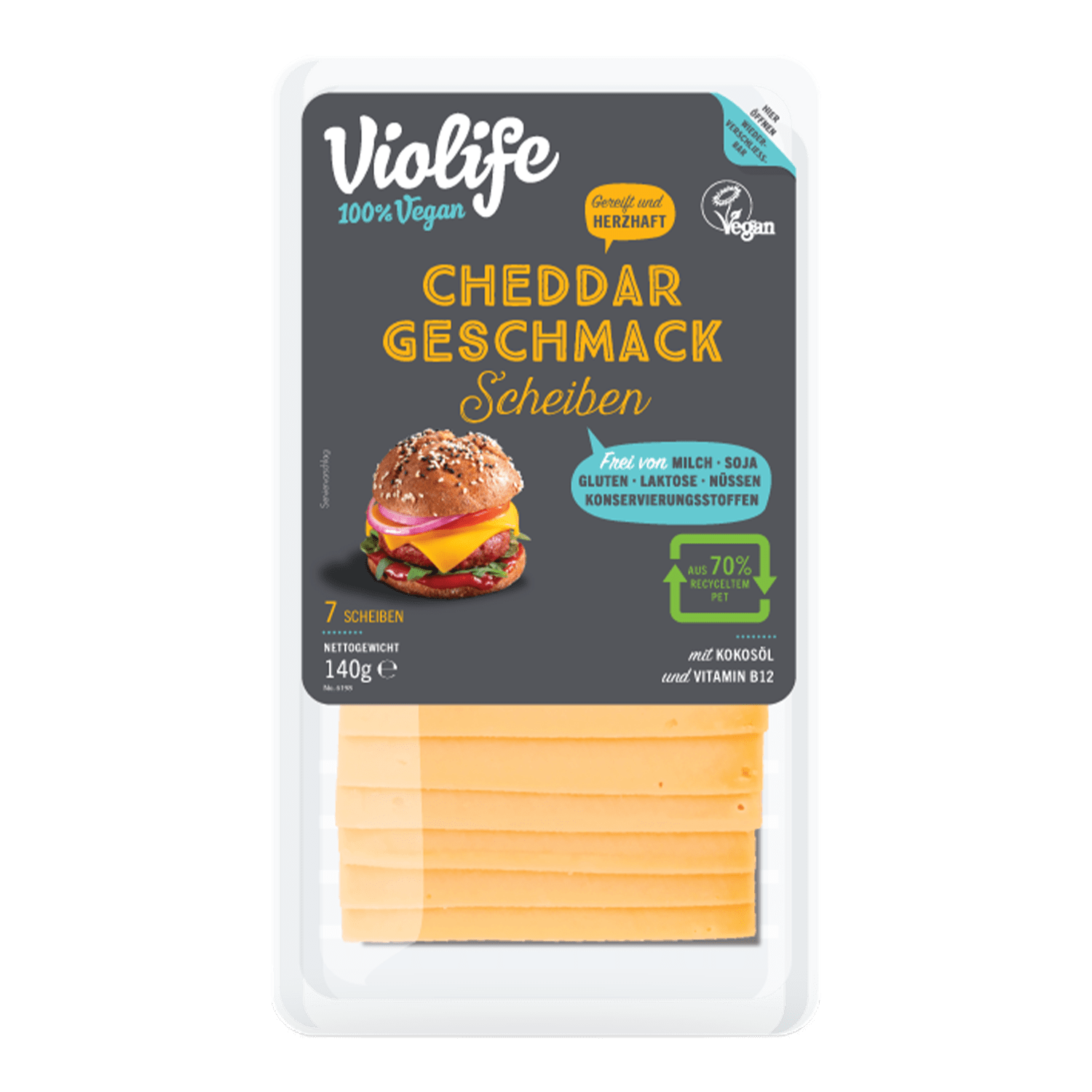 Scheiben mit Cheddar Geschmack