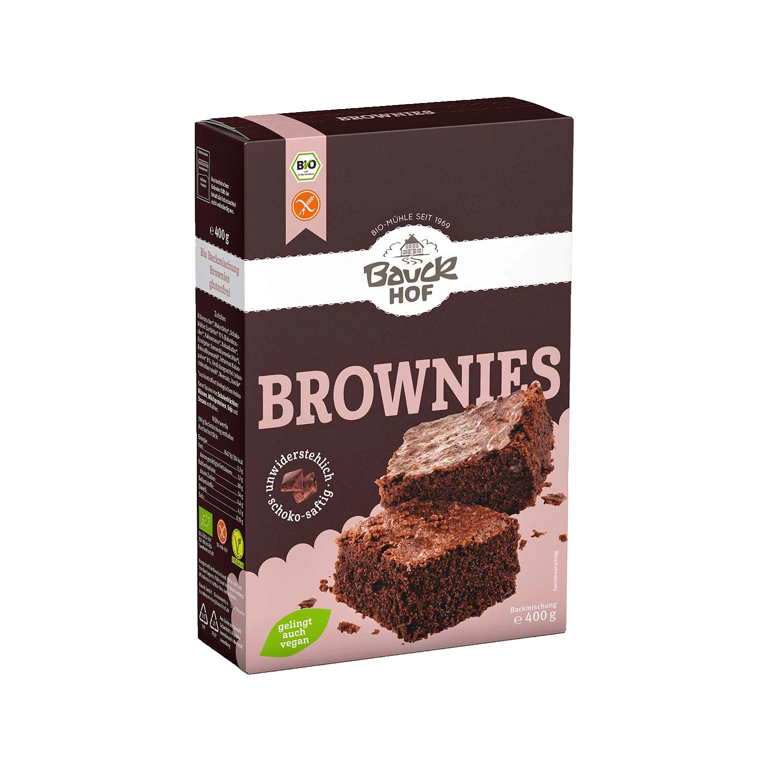 Brownies Backmischung, glutenfrei