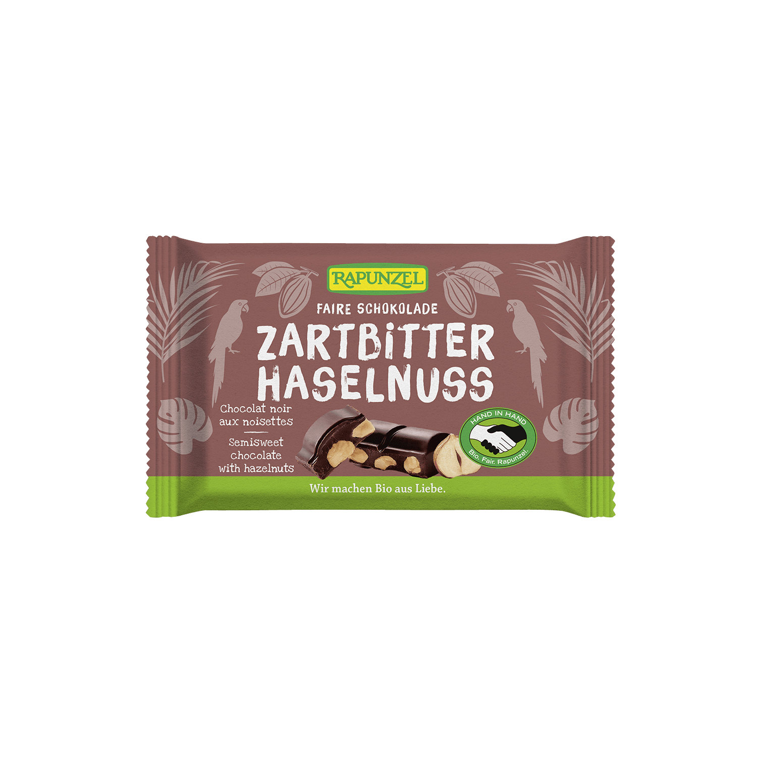 Zartbitter Schokolade 60% Kakao mit Haselnuss