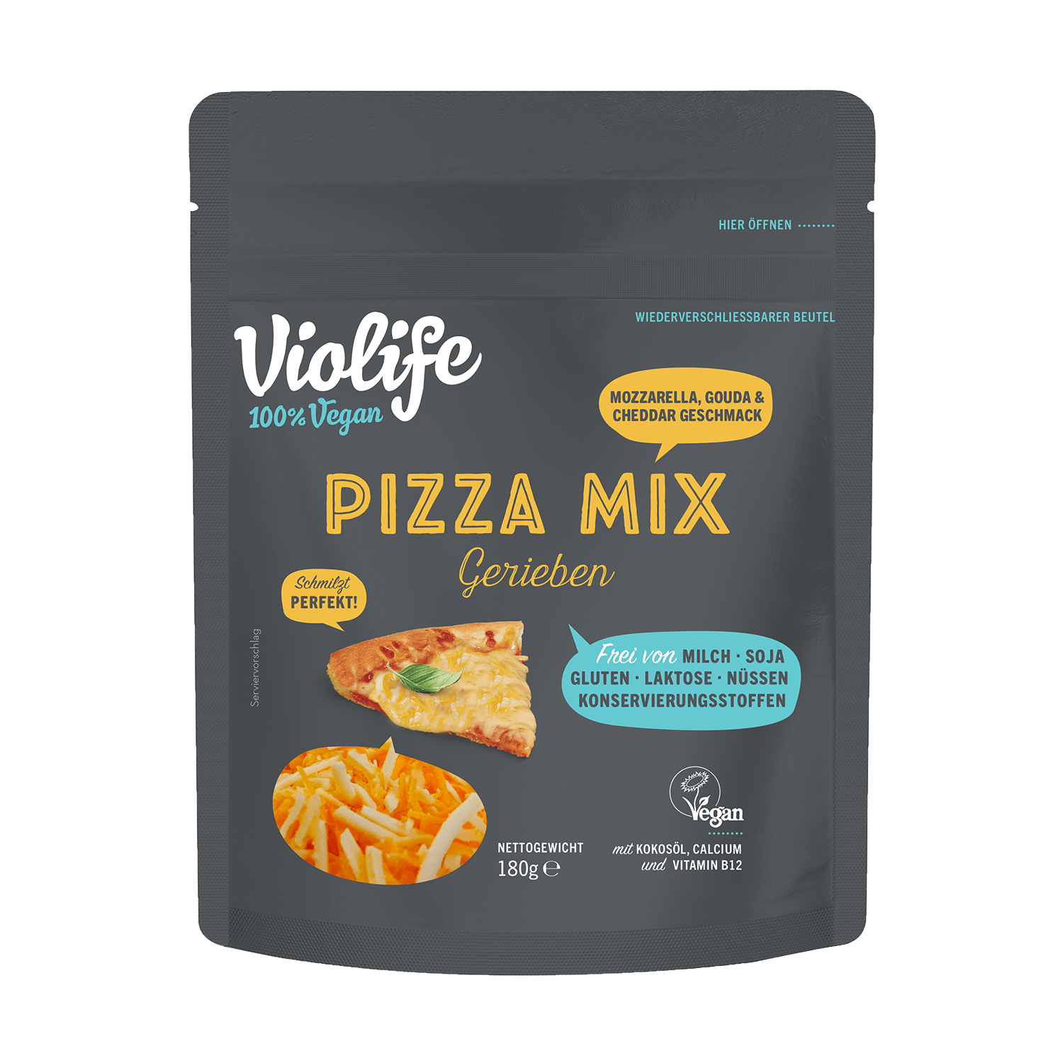 Pizza Mix, gerieben
