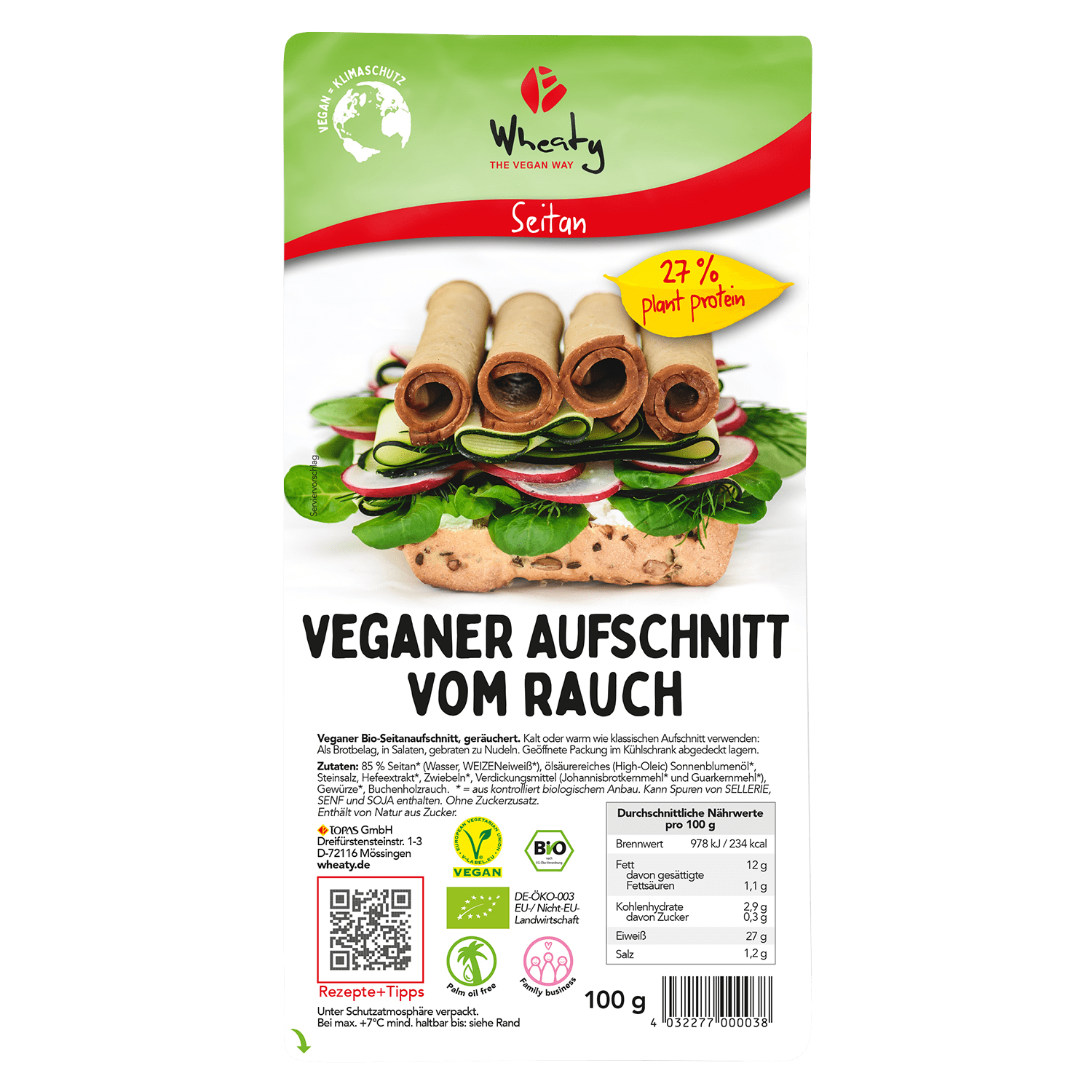 Veganer Aufschnitt vom Rauch