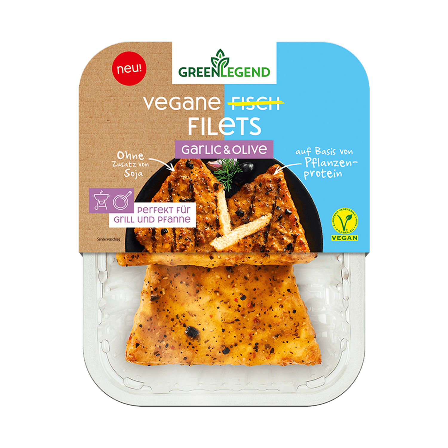 Vegane Fisch Filets Garlic & Olive