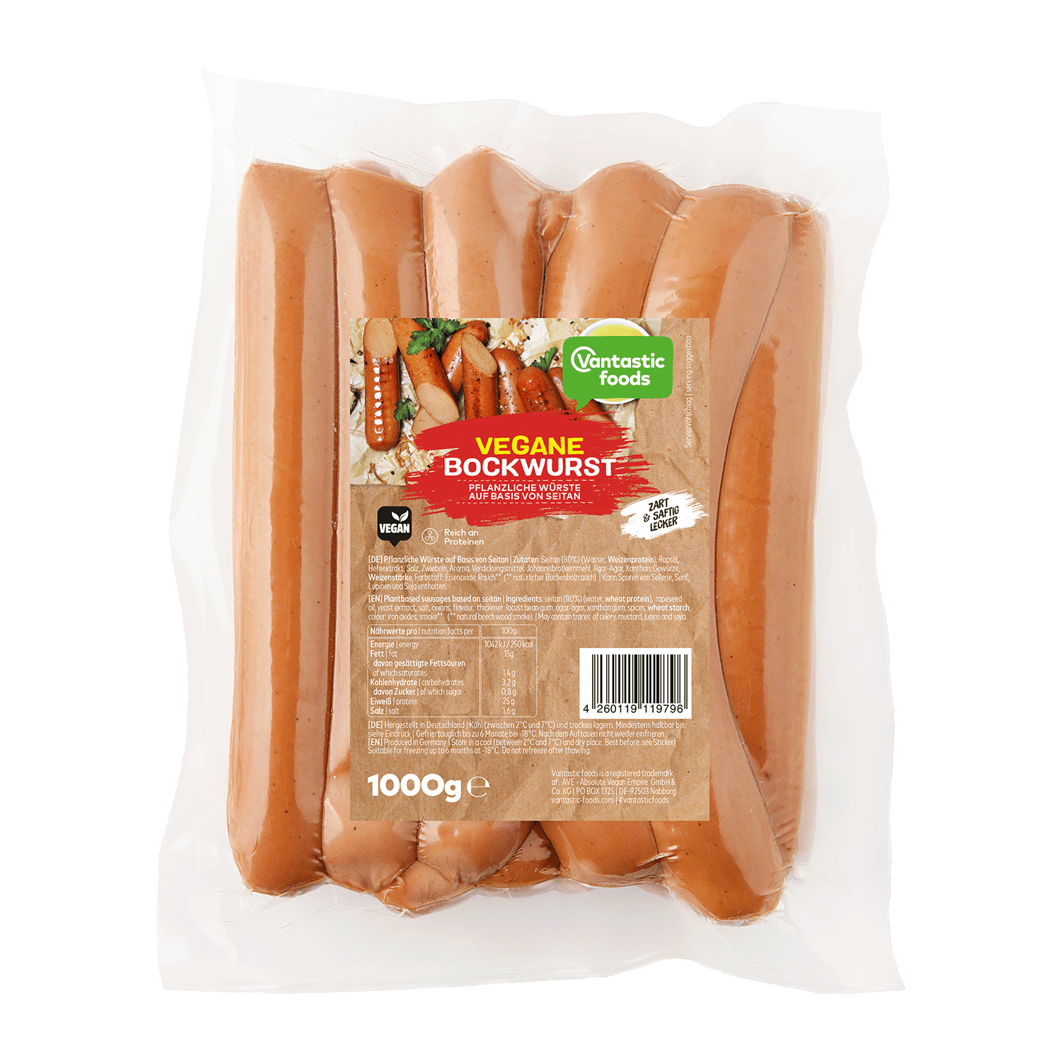 Vegane Bockwurst, Großpack