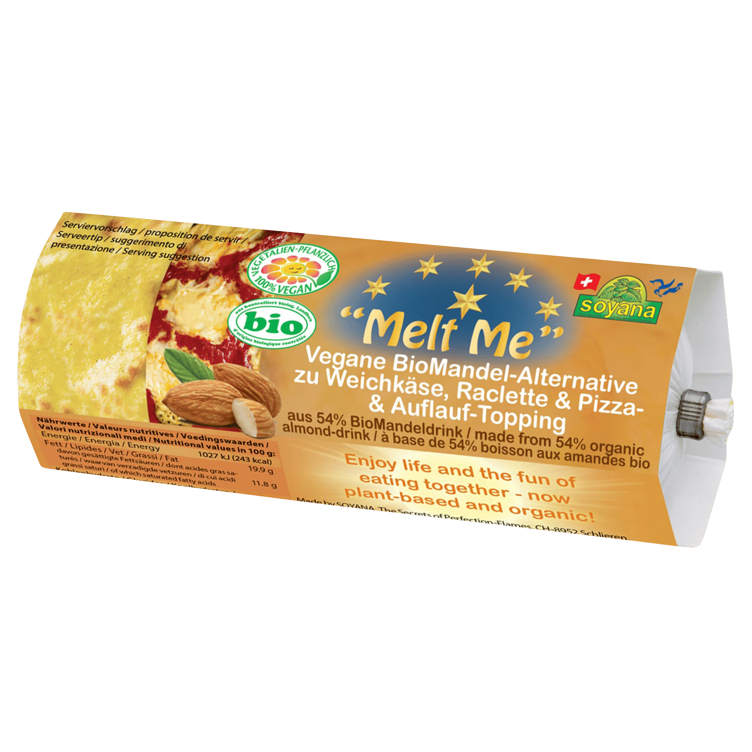 Melt Me Alternative zu Weichkäse, Raclette und Pizza- & Auflauf-Topping