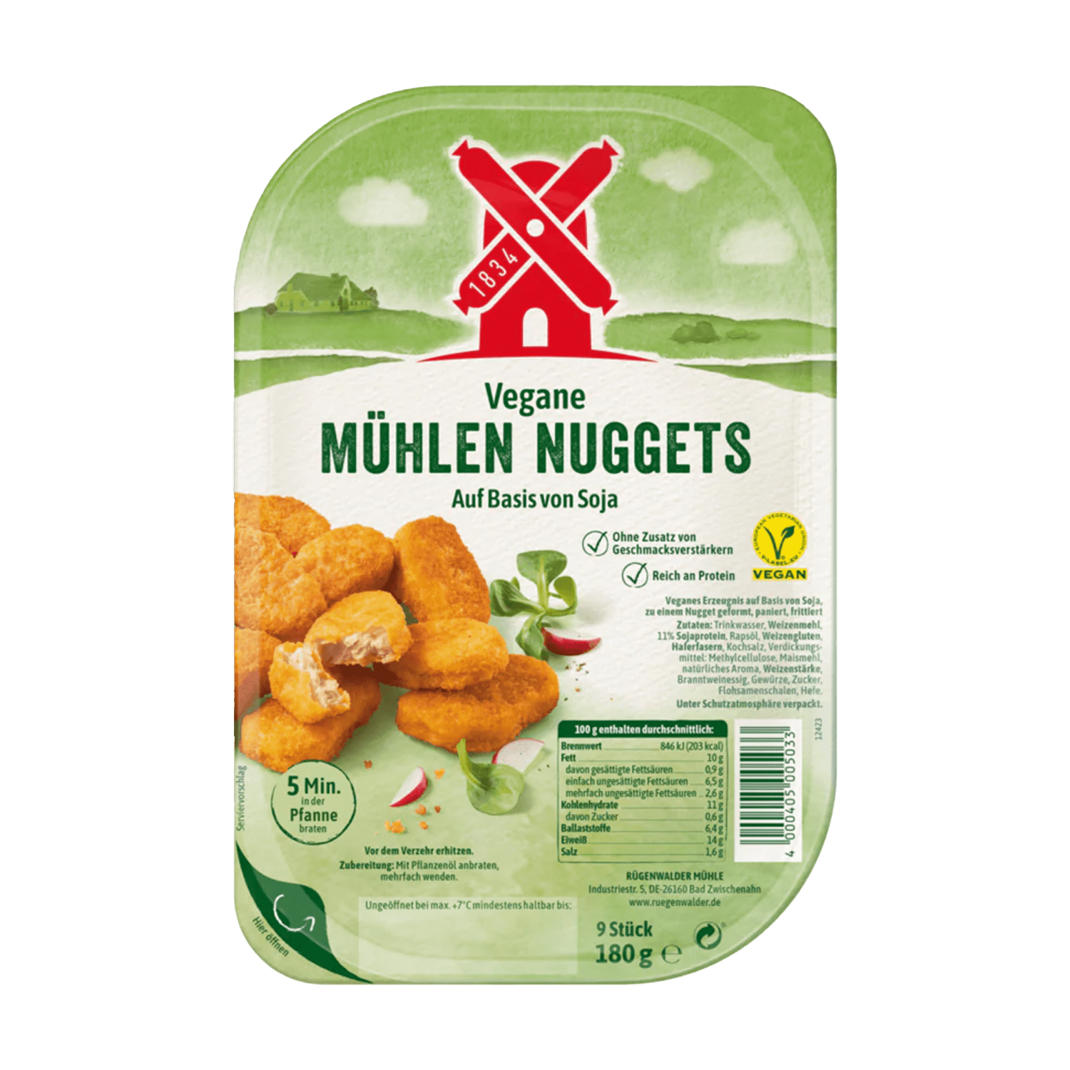Vegane Mühlen Nuggets