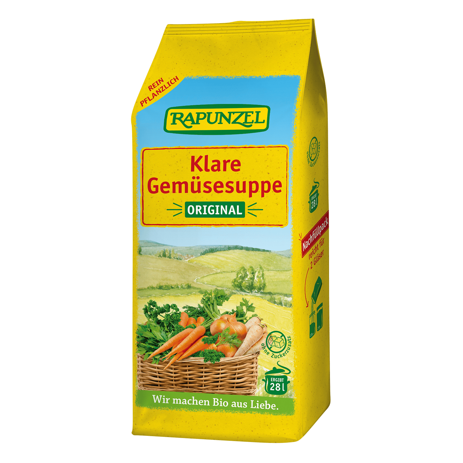 Klare Gemüsesuppe, Nachfüllpack