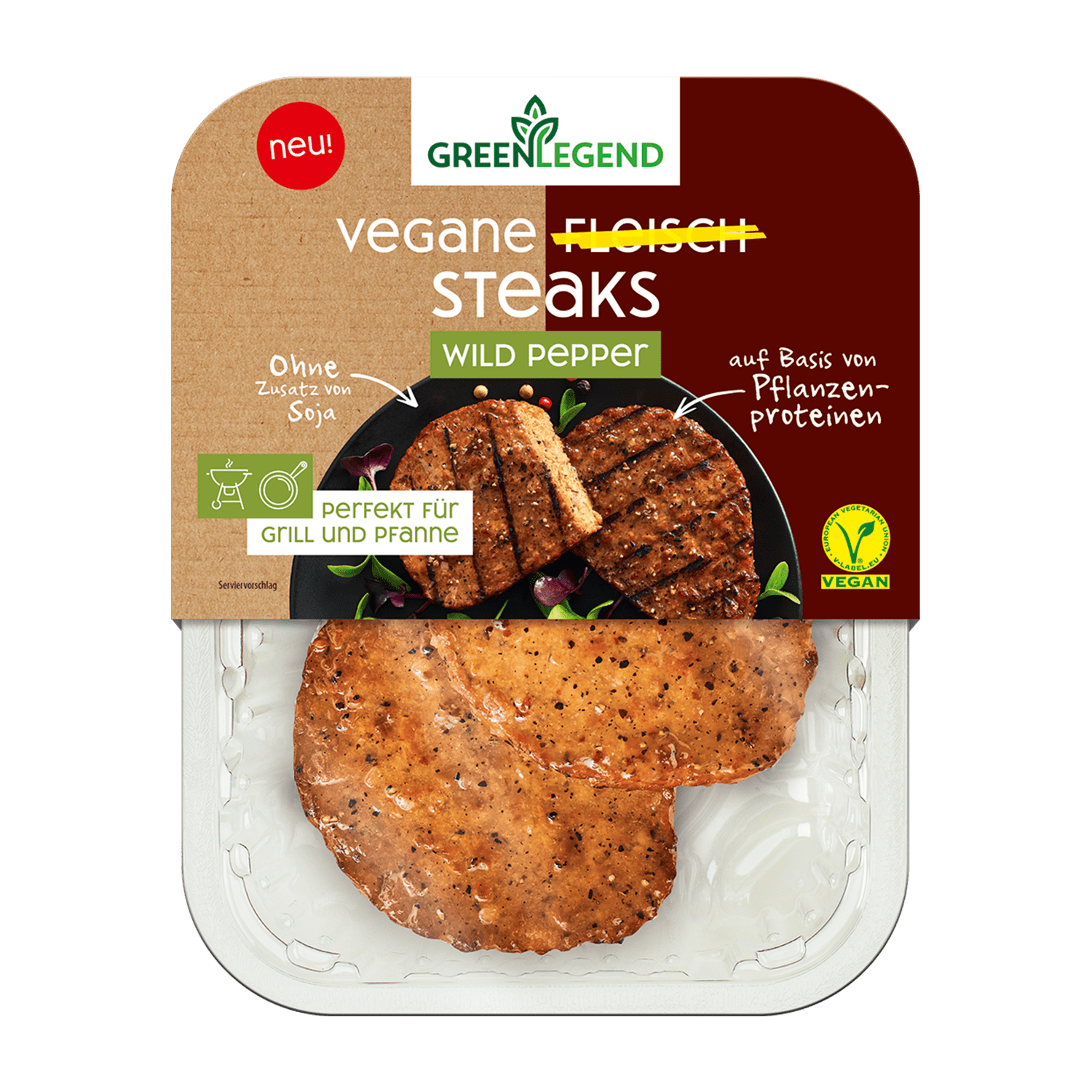 Vegane Fleisch Steaks Wild Pepper