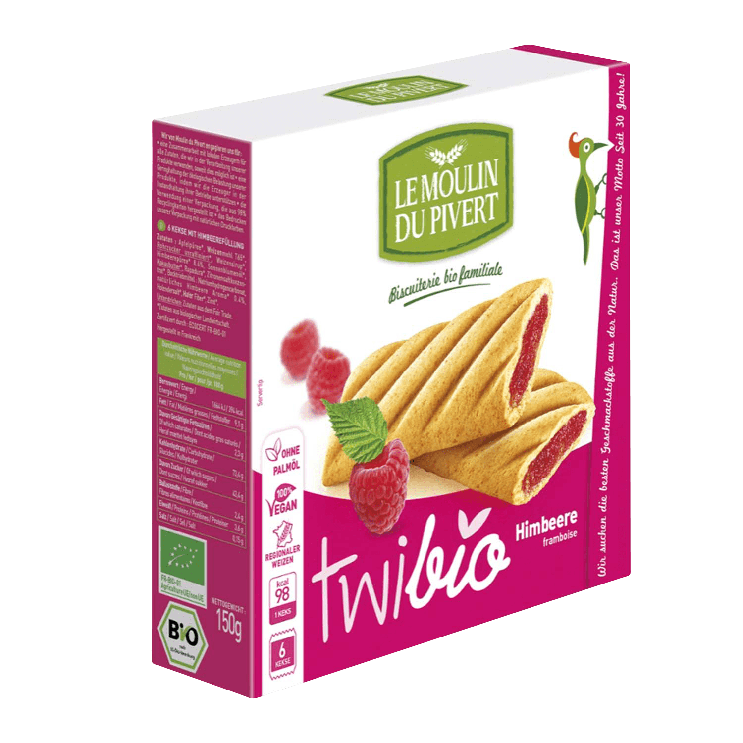 Twibio Kekse mit Himbeerfüllung