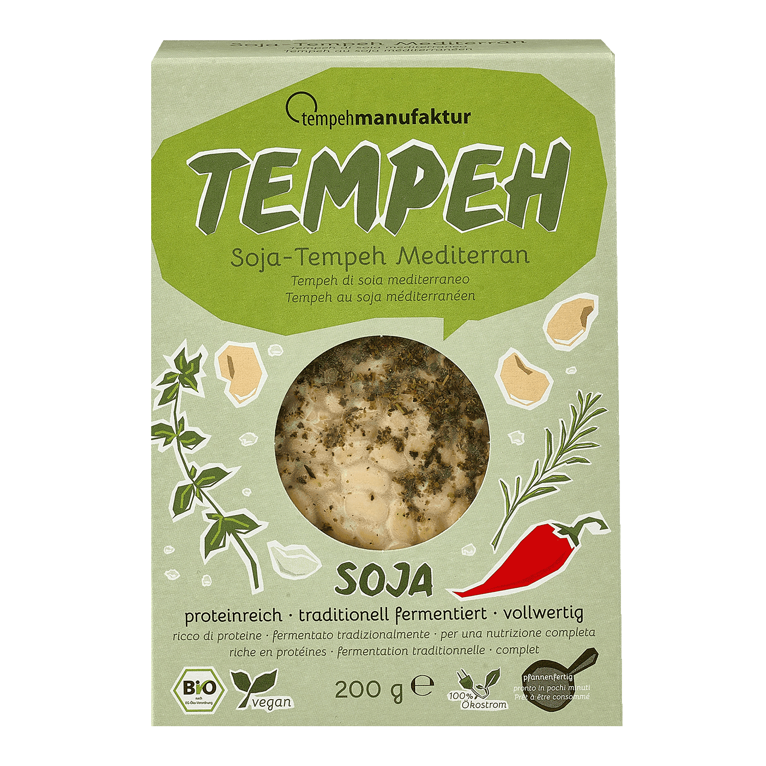 Soja-Tempeh Mediterran