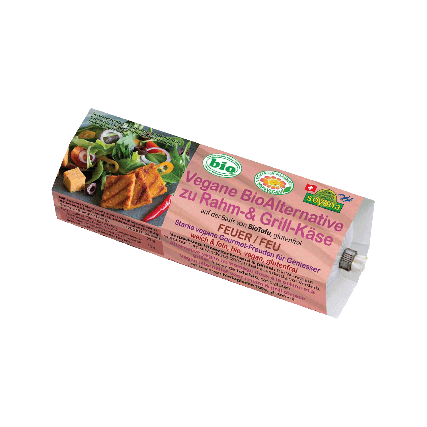Vegane Alternative zu Rahm- & Grill-Käse Feuer