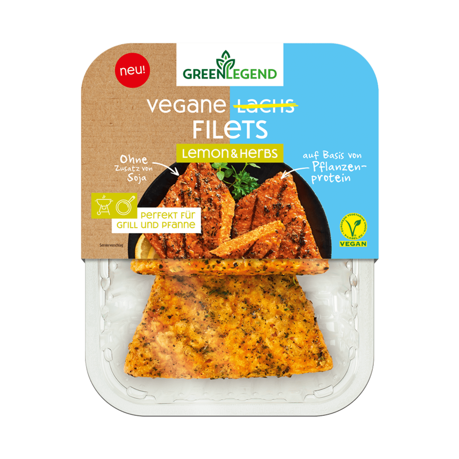 Vegane Lachs Filets Lemon & Herbs