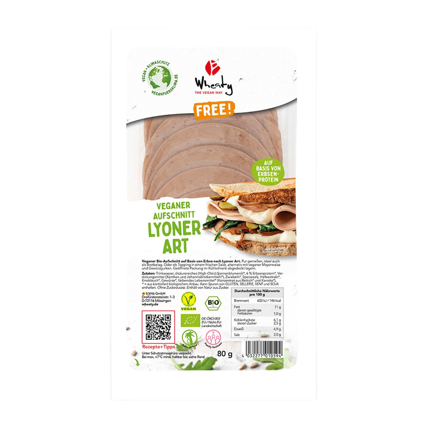 Veganer Aufschnitt Lyoner Art