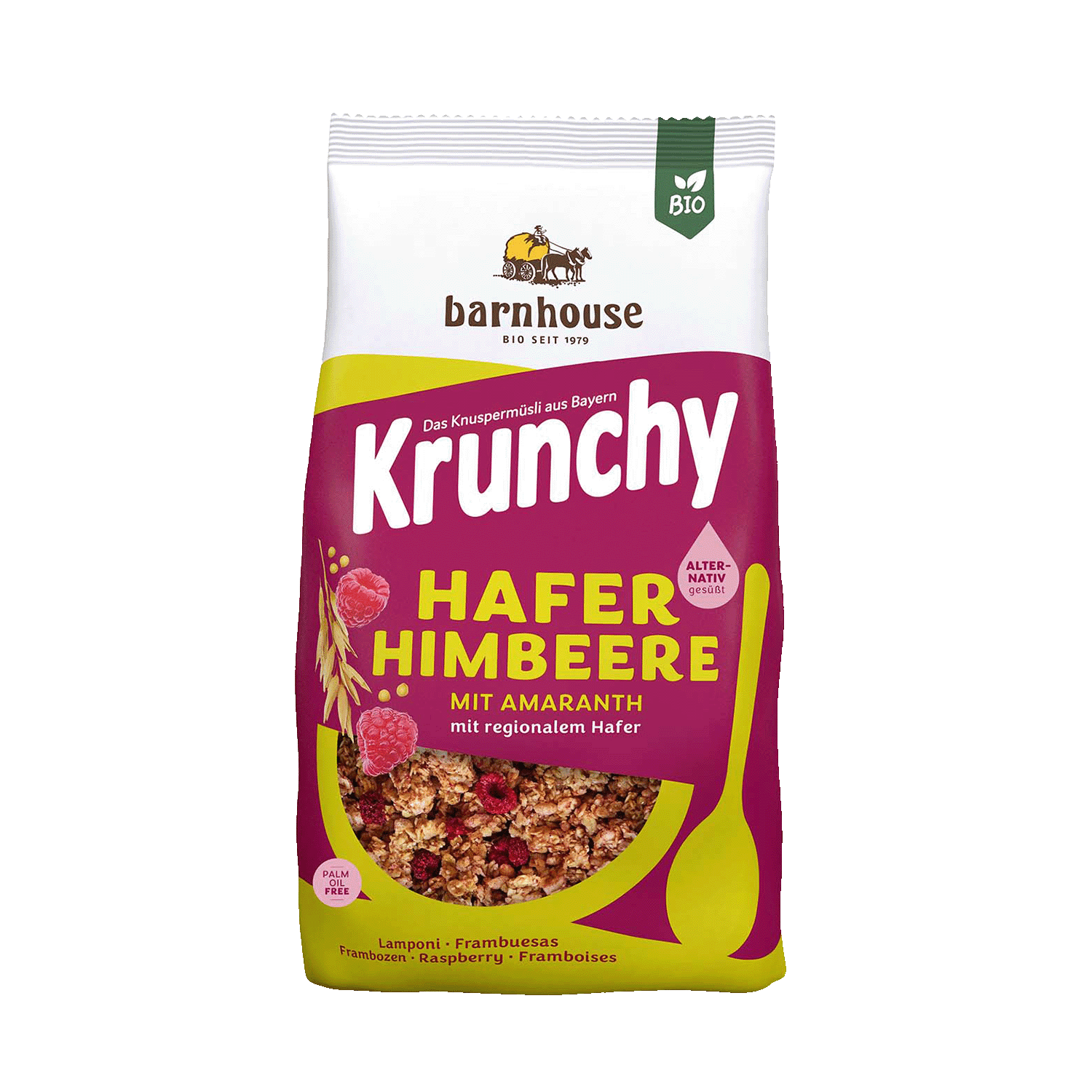 Krunchy Hafer Himbeere alternativ gesüßt